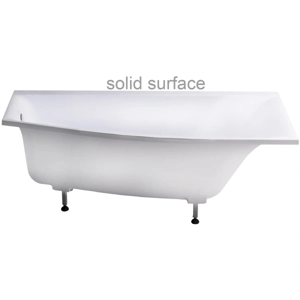 Ванна из литьевого мрамора Astra-Form Скат Solid Surface 01010083 170x75 см R, угловая, белый матовый