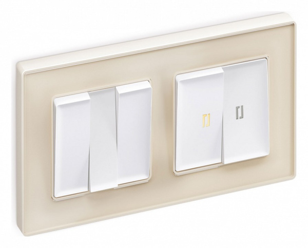 Клавиши для выключателя двухклавишного c подсветкой Ambrella Volt Quant AP1240