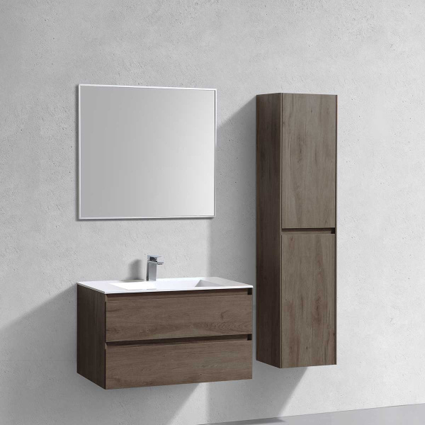 Тумба под раковину Vincea Luka 80 см VMC-2L800RO темное дерево