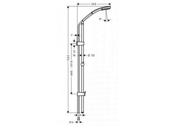 Душевой гарнитур hansgrohe Croma 100 Vario 27811000