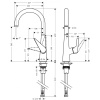 Смеситель для кухонной мойки hansgrohe Talis S 72810800 сталь