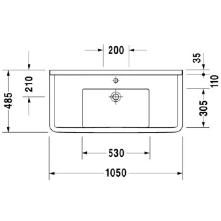 Раковина 105x48,5 см Duravit Starck 3 0304100000