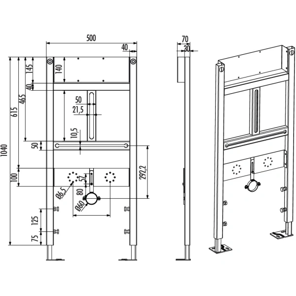 Инсталляция для писсуара Creavit GPM600.01