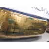 Раковина-чаша CeramaLux C1068 45x40 см, накладная, белый/золото