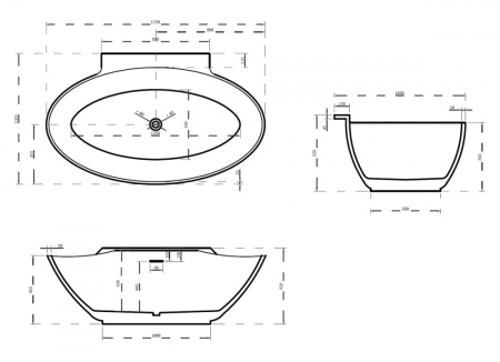 Акриловая ванна Abber 172x103 AB9237