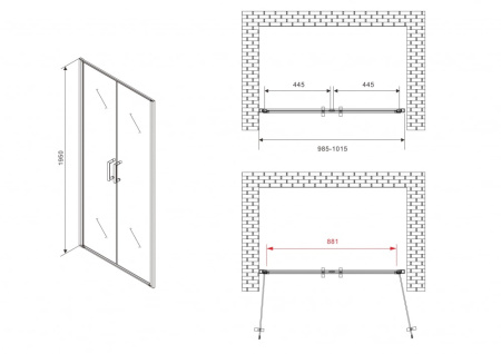 Душевая дверь Abber Sonnenstrand AG04100C