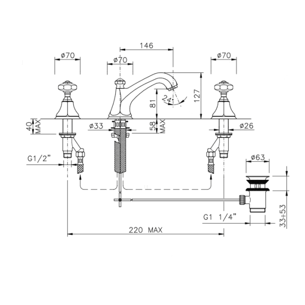 Смеситель для раковины Nicolazzi Teide Crystal 1908CR15