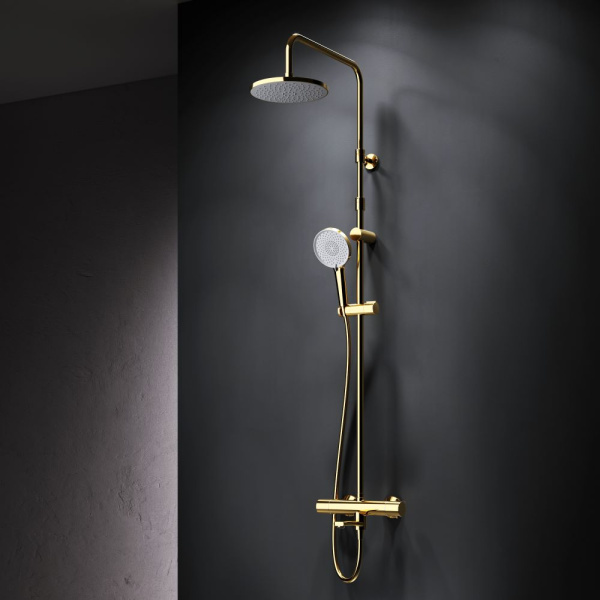 Душевая стойка AM.PM X-Joy F0785A599 с термостатом золото