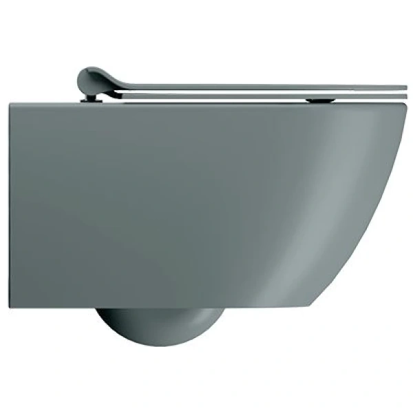 Унитаз подвесной GSI Pura 881504 безободковый, торнадо, агава матовый