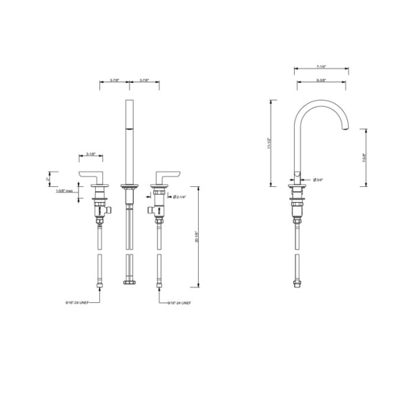 Смеситель для раковины Fantini Icona Deco 53 95 R107W сталь