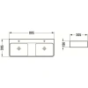 Раковина CeramaLux 78694 80,5x30,5 см, подвесная, белый