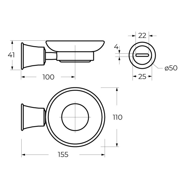 Мыльница подвесная Cezares Liberty CZR-F-8987