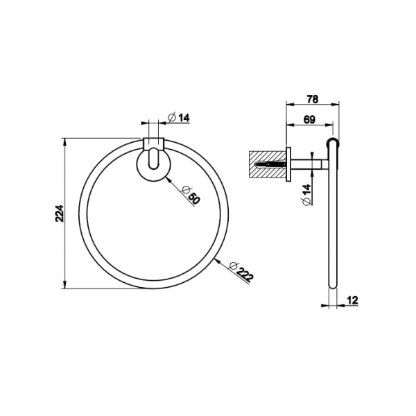 Полотенцедержатель Gessi Anello 63809#031