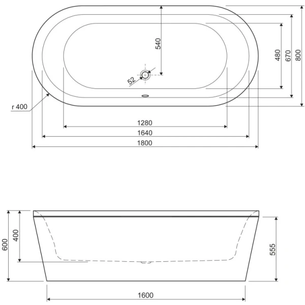 Панель фронтальная 180 см Cezares Metauro METAURO-Central-180-SCR-W37