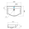 Раковина 65x48 см Акватон Беверли 1WH302501