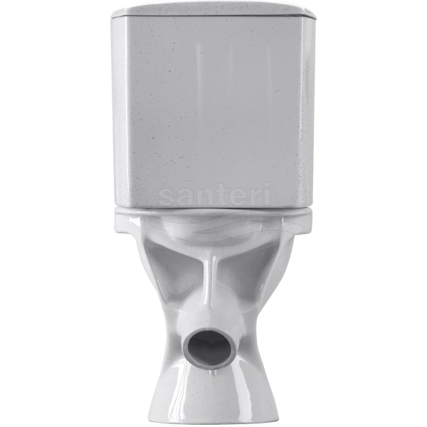 Унитаз-компакт Santeri West 1.P201.8.S01.00B.F (4607143311282) косой выпуск, с сиденьем, крап на белом