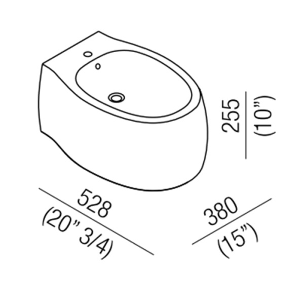 Подвесное биде Agape Pear 2 ACER0897BZP *1