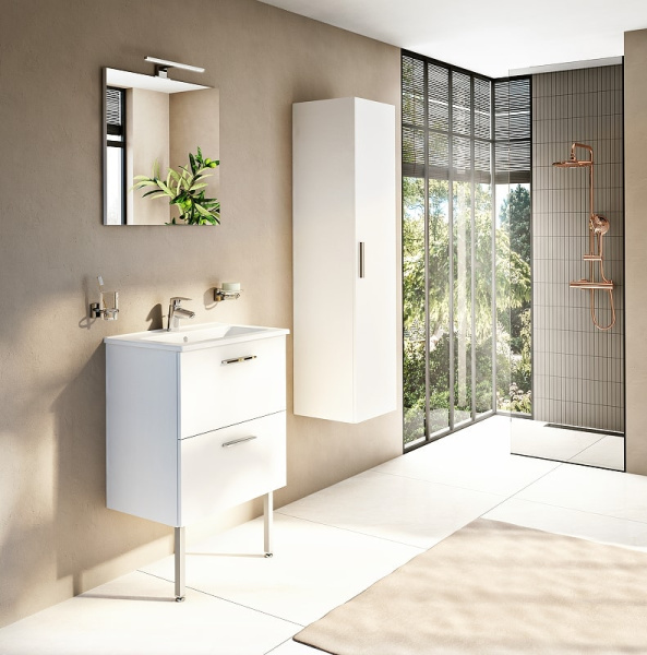 Тумба с раковиной Vitra Mia 60 см 66106 белый глянец