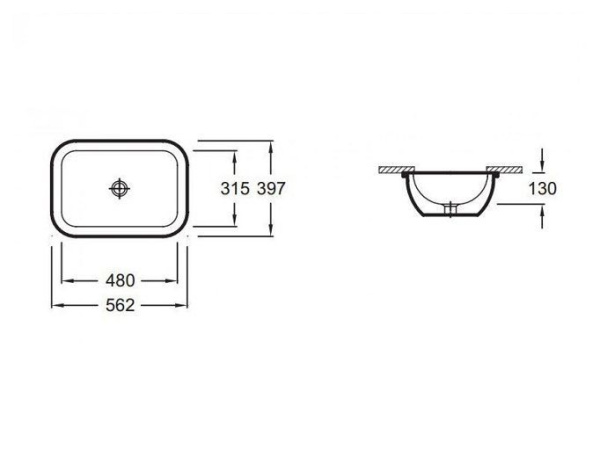 Раковина Jacob Delafon Vox 56 EYA102-00