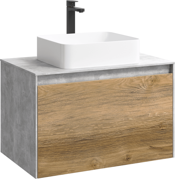 Тумба под раковину без фасада AQWELLA 5 Stars Mobi 80 MOB0108BS бетон светлый