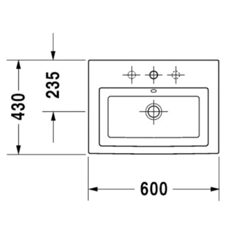 Раковина 60x43 см Duravit 2nd Floor 0347600000