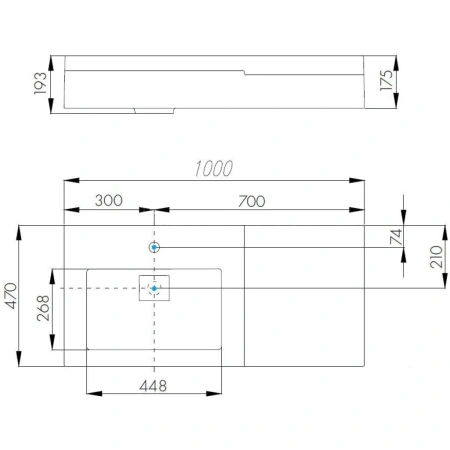 Раковина 100x47 см Акватон Сакура 1A71973KSK010