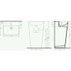 Раковина 50x42 см Isvea Sott Aqua 10SQ37001-2K