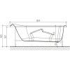 Акриловая ванна 160,4x75,4 см Eurolux Ontario E1016075027