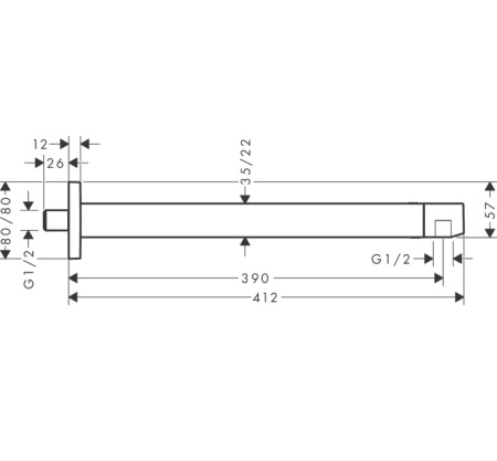 Кронштейн для душа hansgrohe Pulsify 24337670 черный матовый