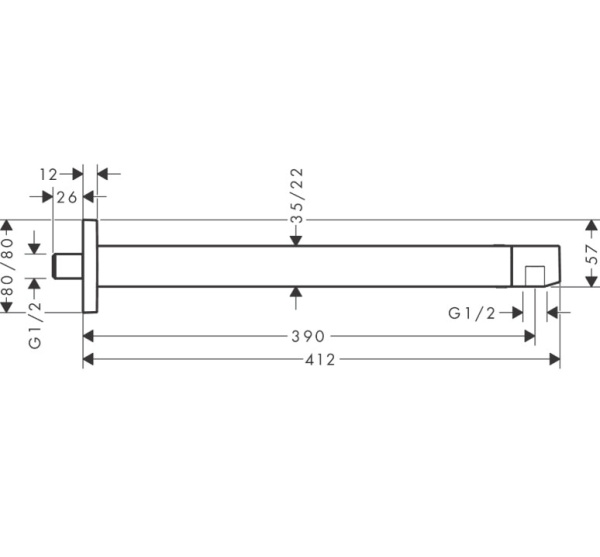 Кронштейн для душа hansgrohe Pulsify 24337670 черный матовый
