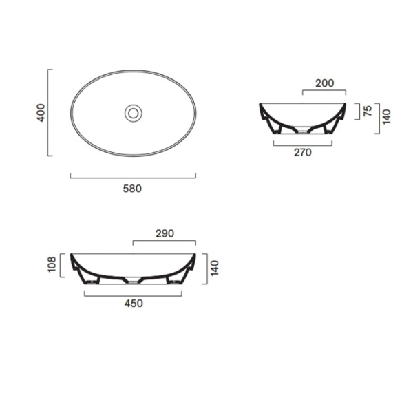 Раковина Catalano Sfera 58 0524580001