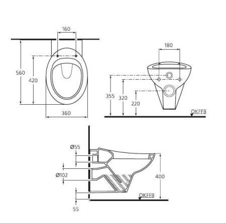 Подвесной унитаз Ideal Standard Avance W707401