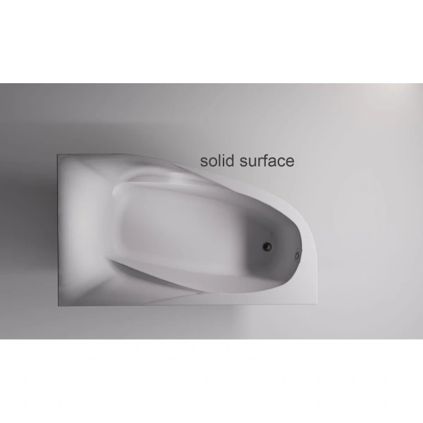 Ванна из литьевого мрамора Astra-Form Селена Solid Surface 01010081 170x100 см R, угловая, белый матовый