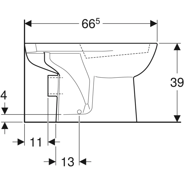 Чаша напольного унитаза Geberit Renova 203820000