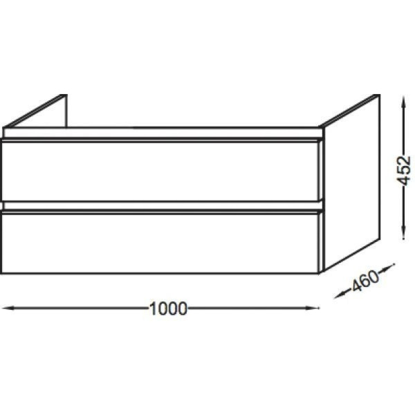 Тумба под раковину 100 см Jacob Delafon Vox EB2025-RA-E10 Квебекский дуб