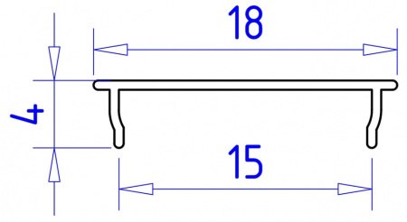 Профиль накладной гибкий Ambrella Light GP GP1600BK/BK