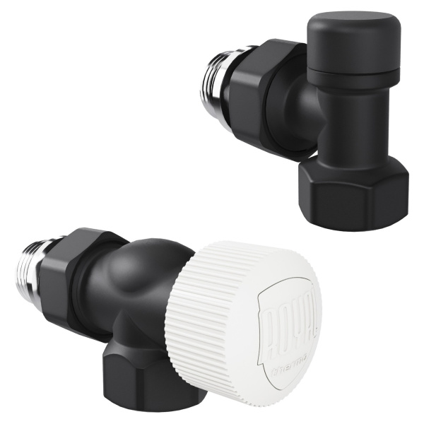 Набор термостатический осевой Royal Thermo Design 1/2"М30х1,5 (Черный)