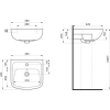 Раковина Santek Лонги 1WH501753 46x42 см, подвесная, белый