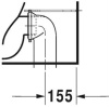 Чаша напольного унитаза Duravit P3 Comforts 2167090000 безободковый