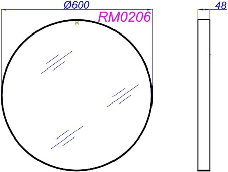 Зеркало Aqwella RM 60 RM0206W
