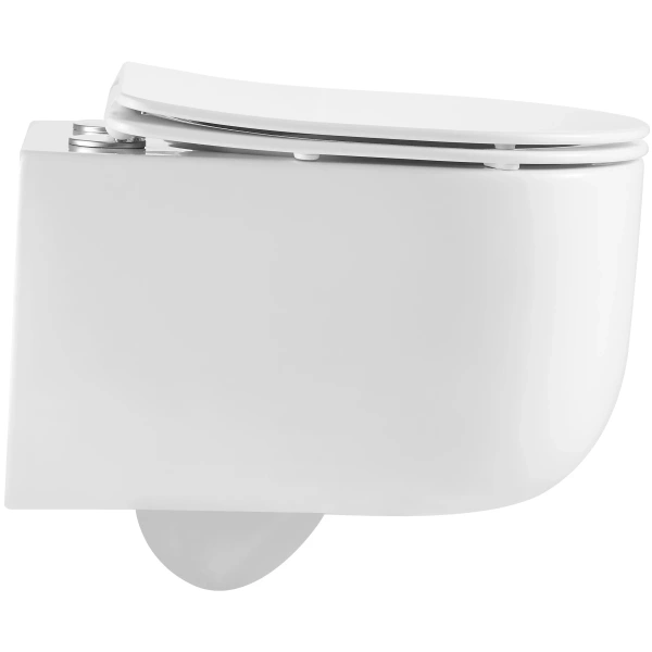 Унитаз подвесной Grossman GR-4416SQ безободковый, торнадо, с сиденьем микролифт, белый