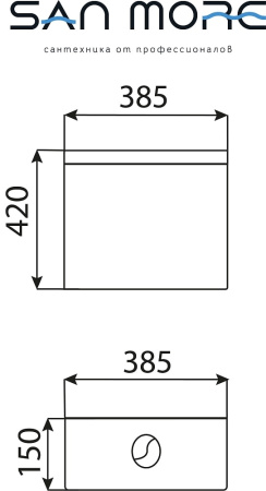 Бачок для унитаза San More Fiaba SMT971907, белый