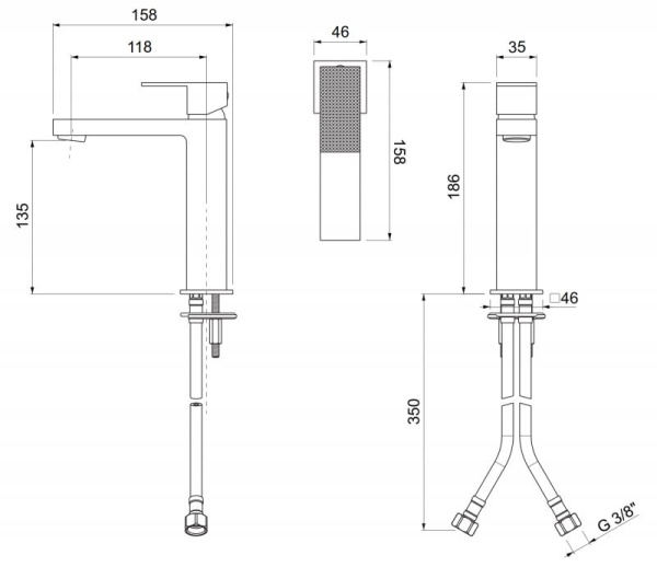 Смеситель для раковины Cezares PRIZMA PRIZMA-LSM1-01-W0