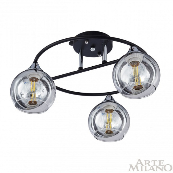 Потолочная люстра Arte Milano AMALFI-322403 322403/3 BK+CR