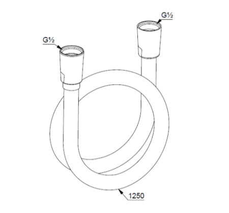 Душевой шланг Kludi Suparaflex 6107153-00 белый матовый