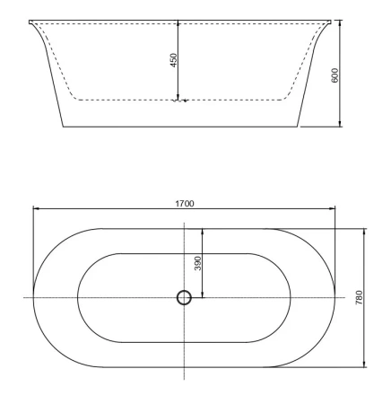 Акриловая ванна Aquanet Smart 170х78 260047 белый