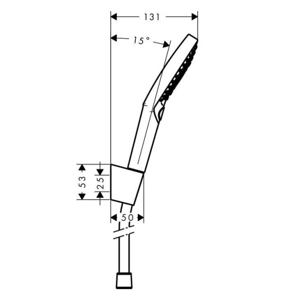 Душевой набор hansgrohe Raindance Select 120 3jet 26721000 с держателем и шлангом 160 см