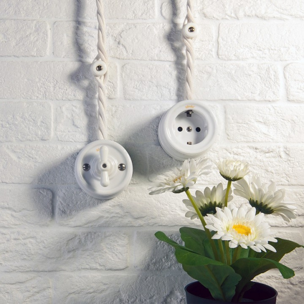 Провод электропитания Werkel Ретро 3х1,5 (белый) W6453501