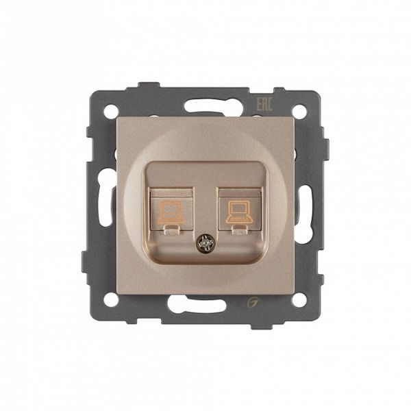 Розетка двойная RJ-12 и Ethernet RJ-45, без рамки Arlight SCT 049850