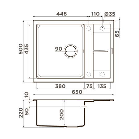 Кухонная мойка Omoikiri Sumi 65A 4997095 зеленый ветер